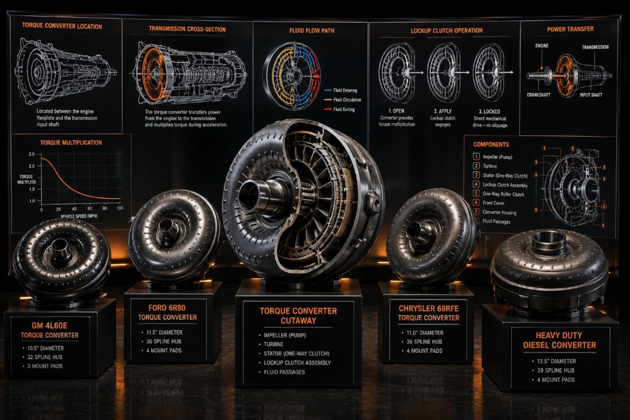 Torque Converter Identification Guide: Impeller, Turbine, Stator & Lockup Explained