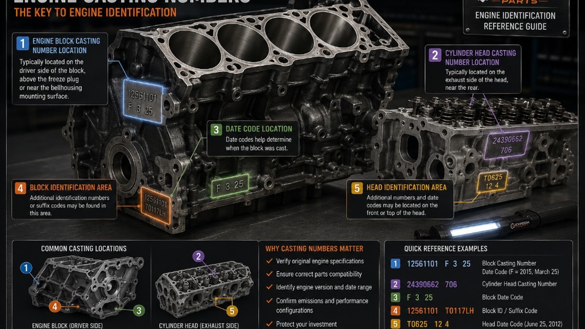 Engine Casting Numbers Guide: How to Identify Engine Blocks & Cylinder Heads